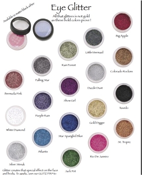 High Pigment with incredible shine. Loose powder Mineral Eye Glitter is easily applied over eyes